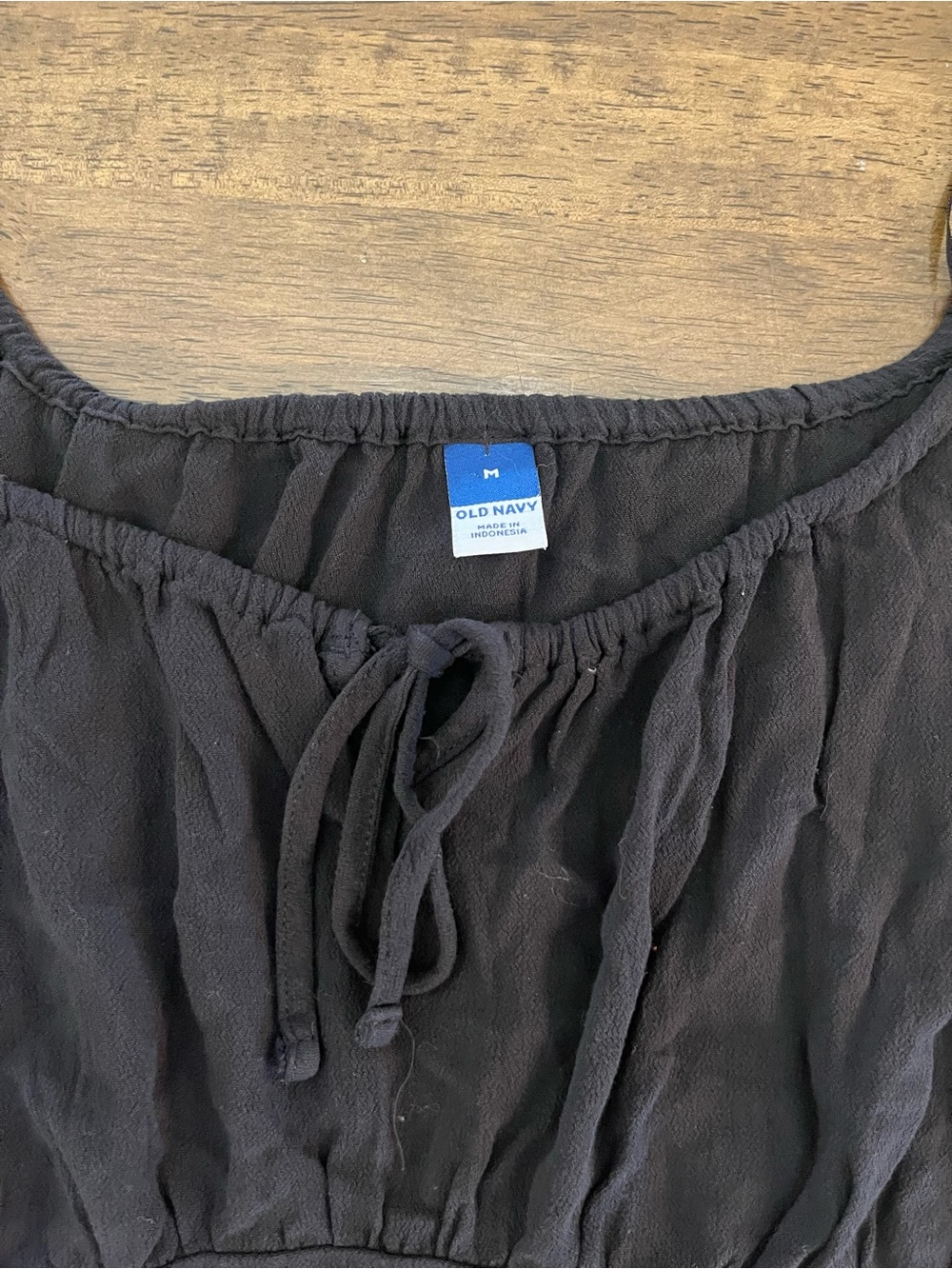Old Navy Womens Black Sleeveless Tie-Front Tank Top Soft Lightweight Med NWT - Picture 2 of 7